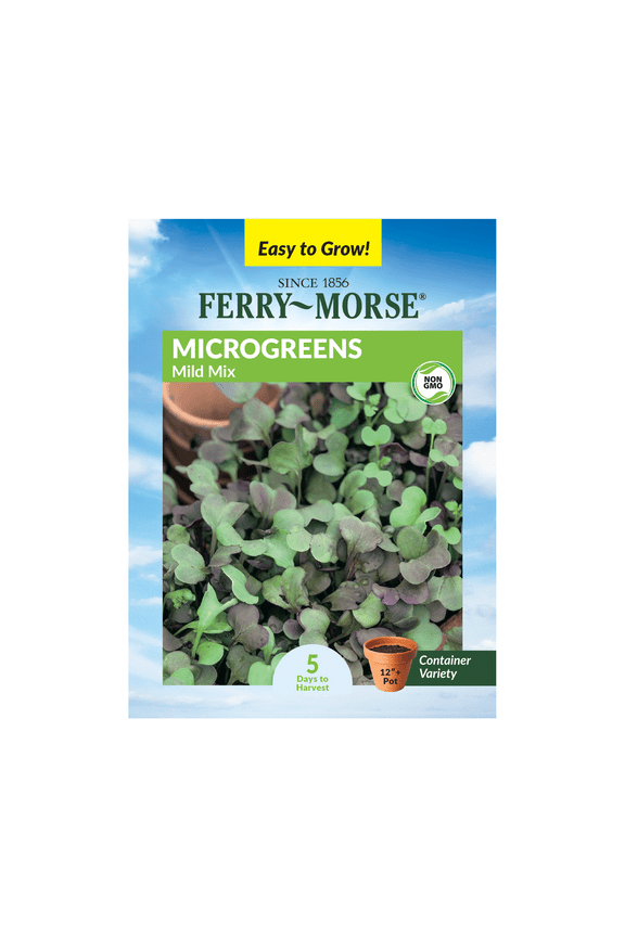 2G MicroGreens Mild Mix Annual Vegetable Seeds, Full Sun