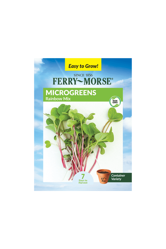 2G MicroGreens Rainbow Mix Annual Vegetable Seeds, Full Sun