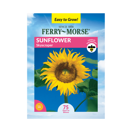 Ferry-Morse 2G Sunflower Skyscraper Annual Flower Seeds, Full Sun