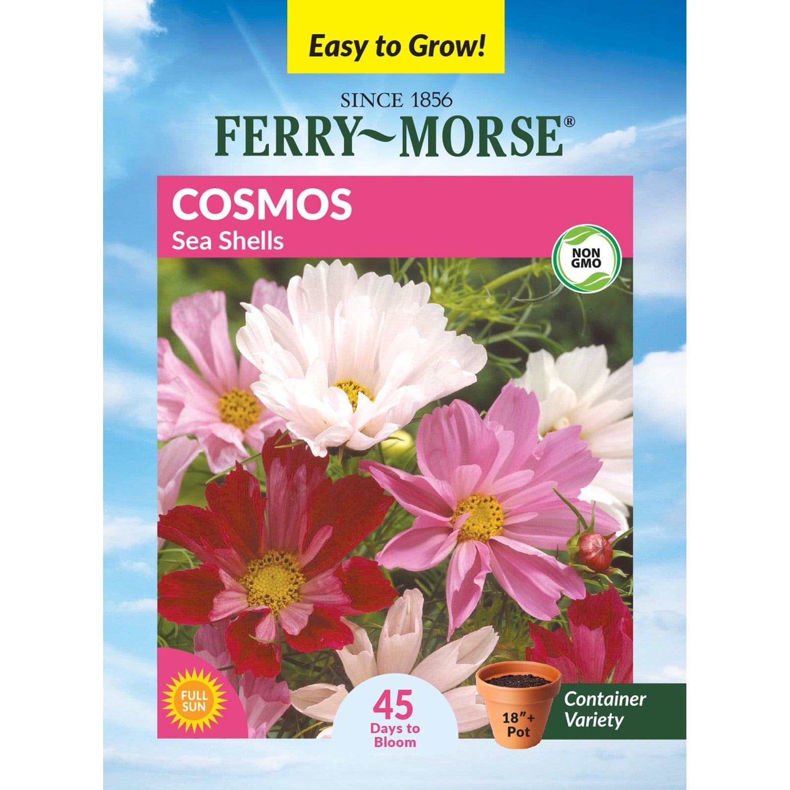 Ferry-Morse Cosmos Sea Shells Annual Flower Seeds - Full Sun - 300 mg -  Walmart.com
