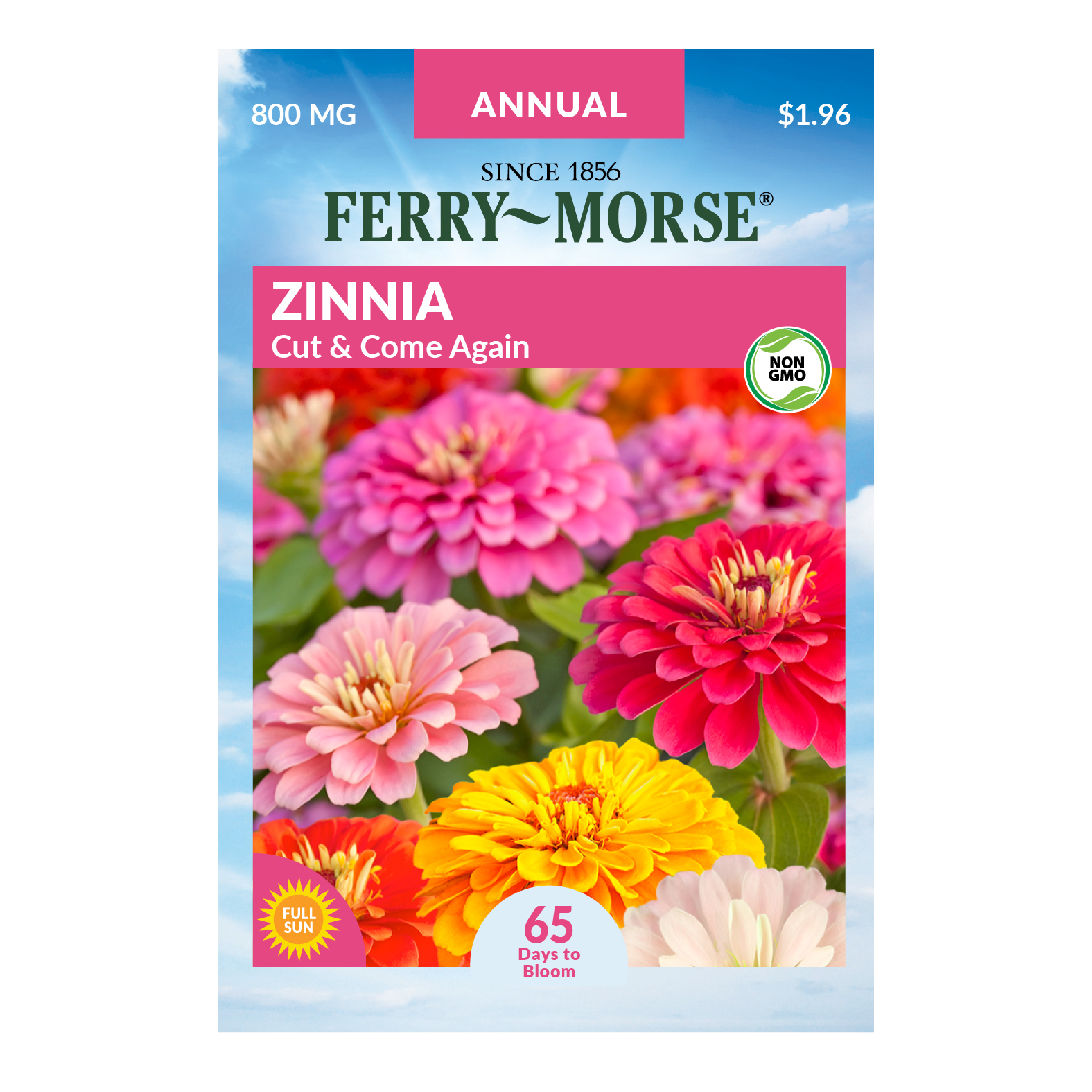 Ferry-Morse 400MG Zinnia Cut & Come Again Annual Flower