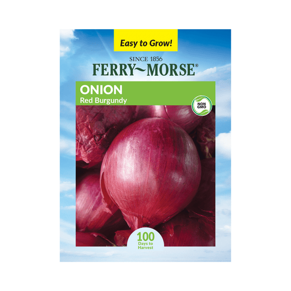 Ferry-Morse 650MG Onion Red Burgundy Perennial Vegetable Seeds, Full Sun