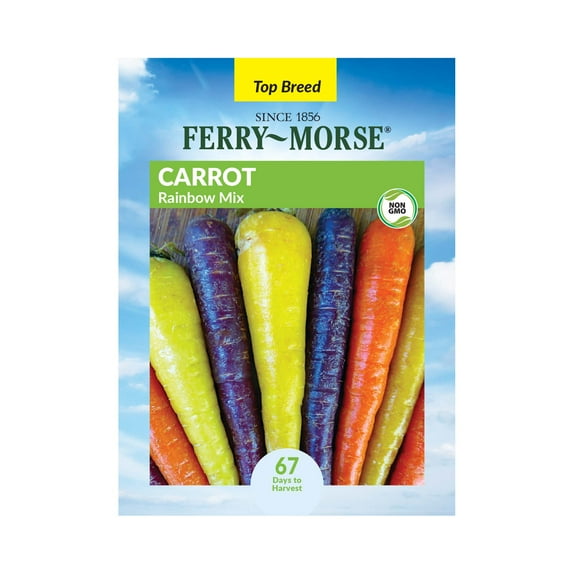 Ferry-Morse 525MG Carrot Rainbow Mix Annual Vegetable Seeds, Full Sun