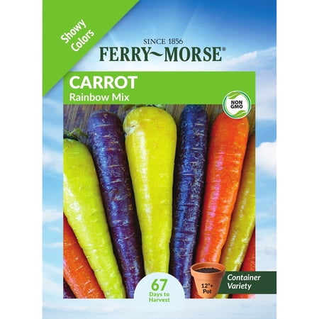 Ferry-Morse 525MG Carrot Rainbow Mix Annual Vegetable Seeds, Full Sun