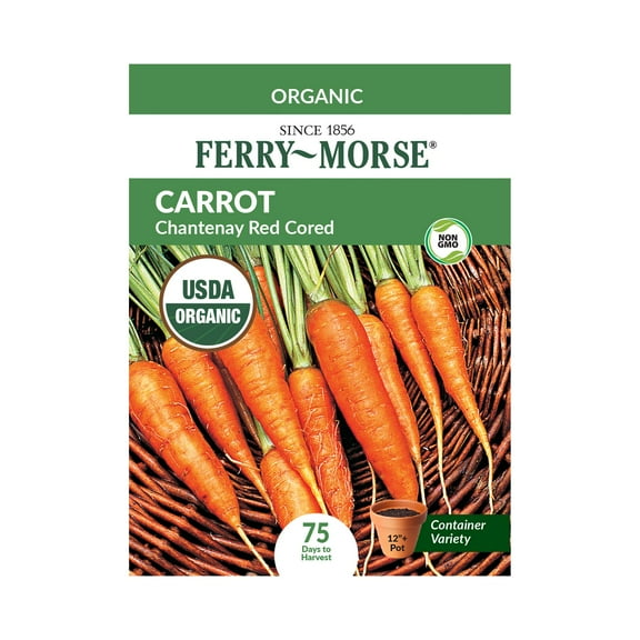 Ferry-Morse Organic 575MG Carrot Chantenay Annual Vegetable Seeds, Full Sun