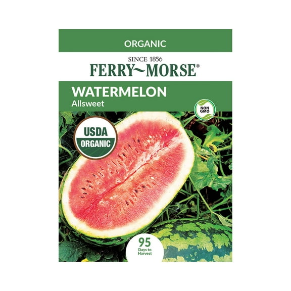 Ferry-Morse Organic 750MG Watermelon Allsweet Annual Fruit Seeds, Full Sun