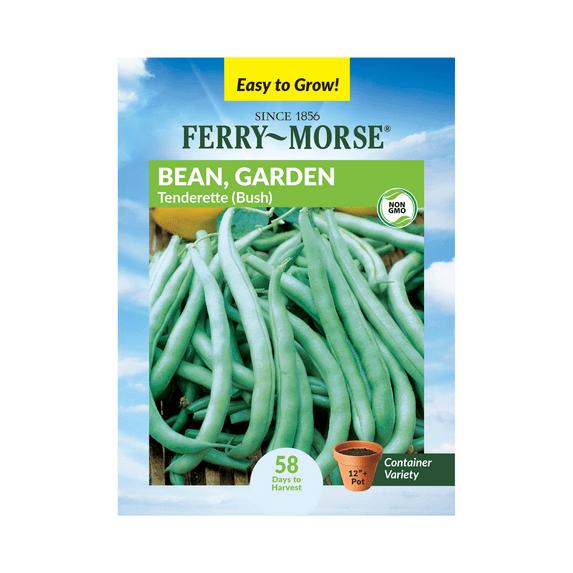Ferry-Morse 8.5G Bean Tenderette Bush Annual Vegetable Seeds, Full Sun