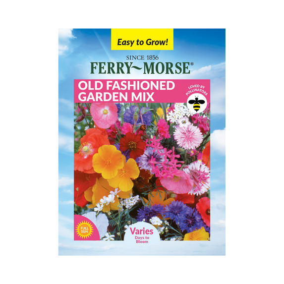 Ferry-Morse 800MG Old Fashioned Garden Mix Annual Flower Seeds, Full Sun