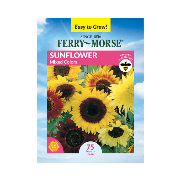 Ferry-Morse 800MG Sunflower Mixed Colors Annual Flower Seeds, Full Sun