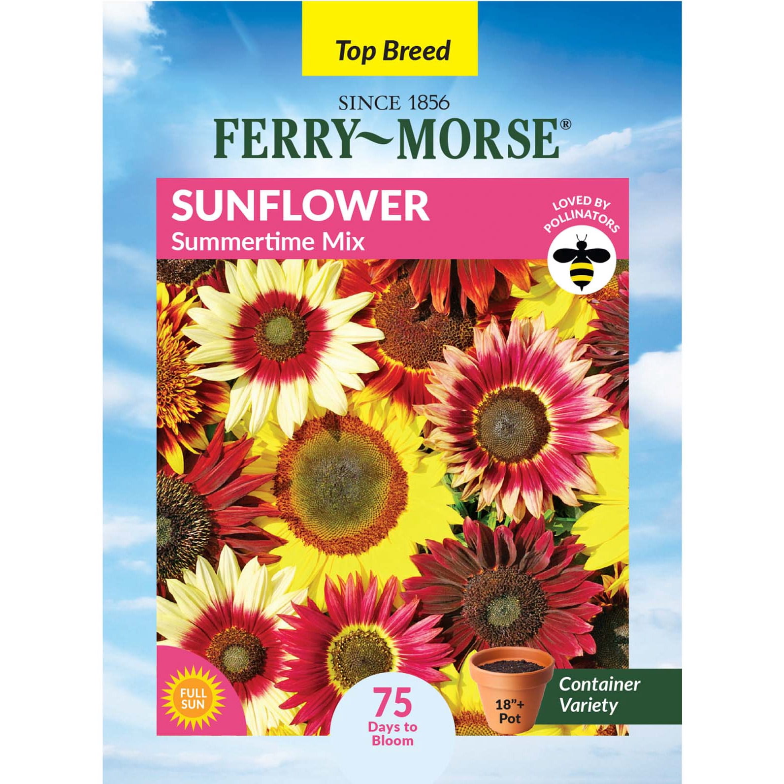 Ferry-Morse 800MG Sunflower Summertime Mix Annual Flower Seeds, Full Sun -  Walmart.com