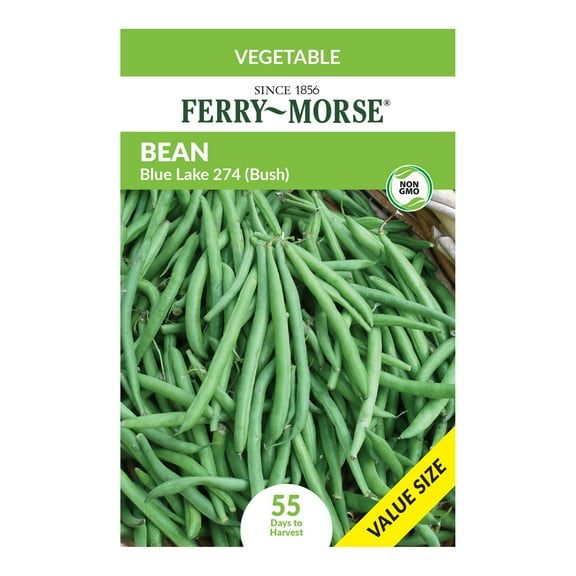 Ferry-Morse Economy 23G Bean Blue Lake Bush 274 Annual Vegetable Seeds, Full Sun