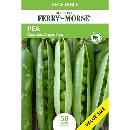 Ferry-Morse Economy 24G Pea Cascadia Sugar Snap Annual Vegetable Seeds, Full Sun