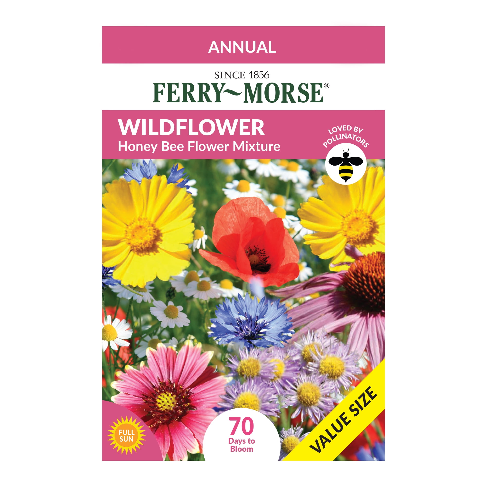 FerryMorse Economy 7000MG Wildflower Honey Bee Flower Mixture Annual Seeds Full Sun