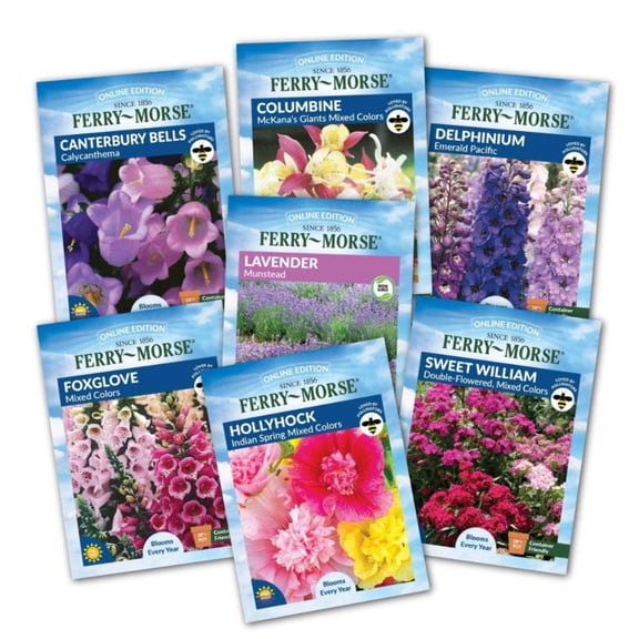Ferry-Morse English Cottage Perennial Garden Seed Variety Pack - 7 Pack