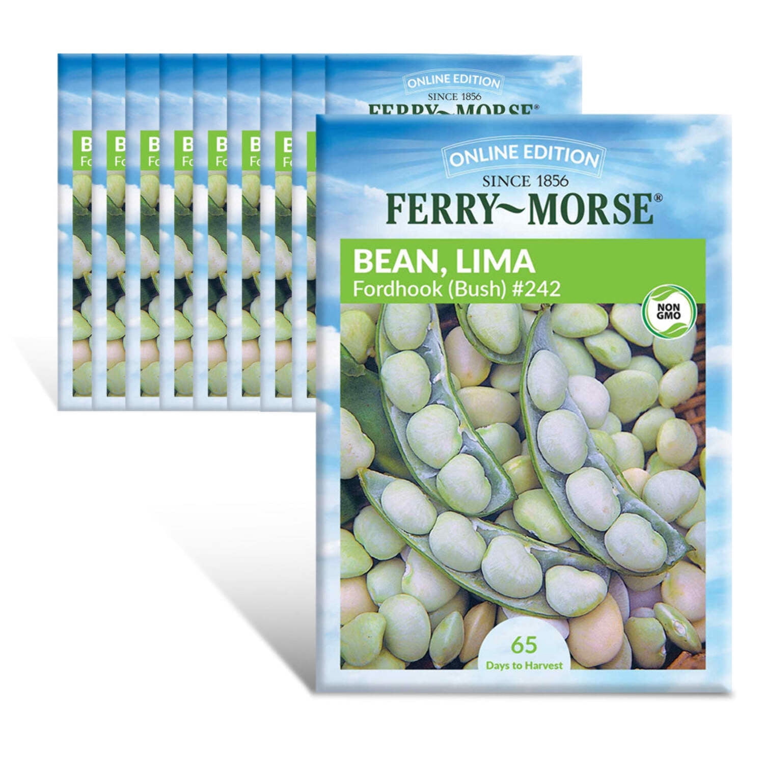 Ferry-Morse Online Edition Lima Bean Fordhook Bush Seed Bundle- 10 Pack