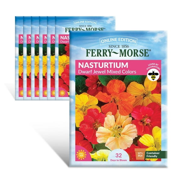 Ferry-Morse Online Edition Nasturtium Jewel Mixed Colors Seed Multipack - 7 Pack