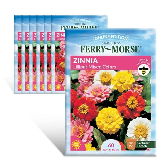 Ferry-Morse Online Edition Zinnia Lilliput Mixed Colors Seed Multipack - 7 Pack