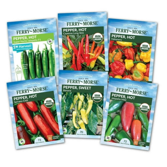 Ferry-Morse Pepper Enthusiast Non-GMO Seed Variety Pack - 6 Pack