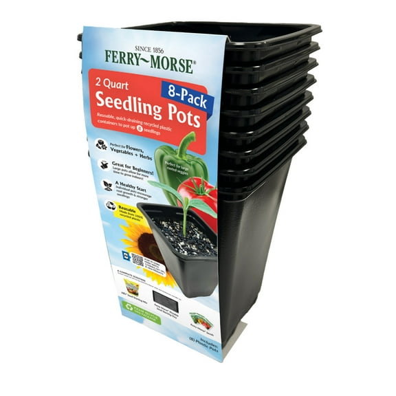 Ferry-Morse Plastic Seedling Pots, 2 Qt. (8 Count)