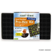 Ferry Morse Pro-Hex Seed Starting Tray, Reusable Plastic Tray for Seedlings, 11" x 20", 72 Cells