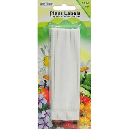 Ferry-Morse Plastic Plant Labels - Reusable Durable - 25 Pack, 5 in Long