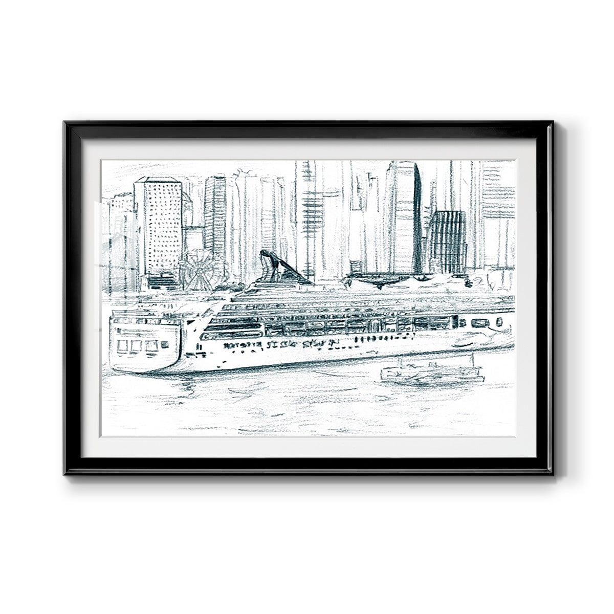 Ferryboats II Premium Framed Print - Ready to Hang
