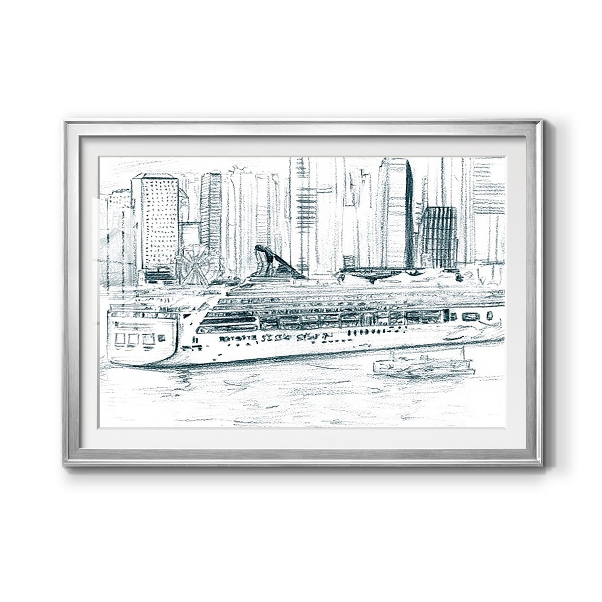 Ferryboats II Premium Framed Print - Ready to Hang