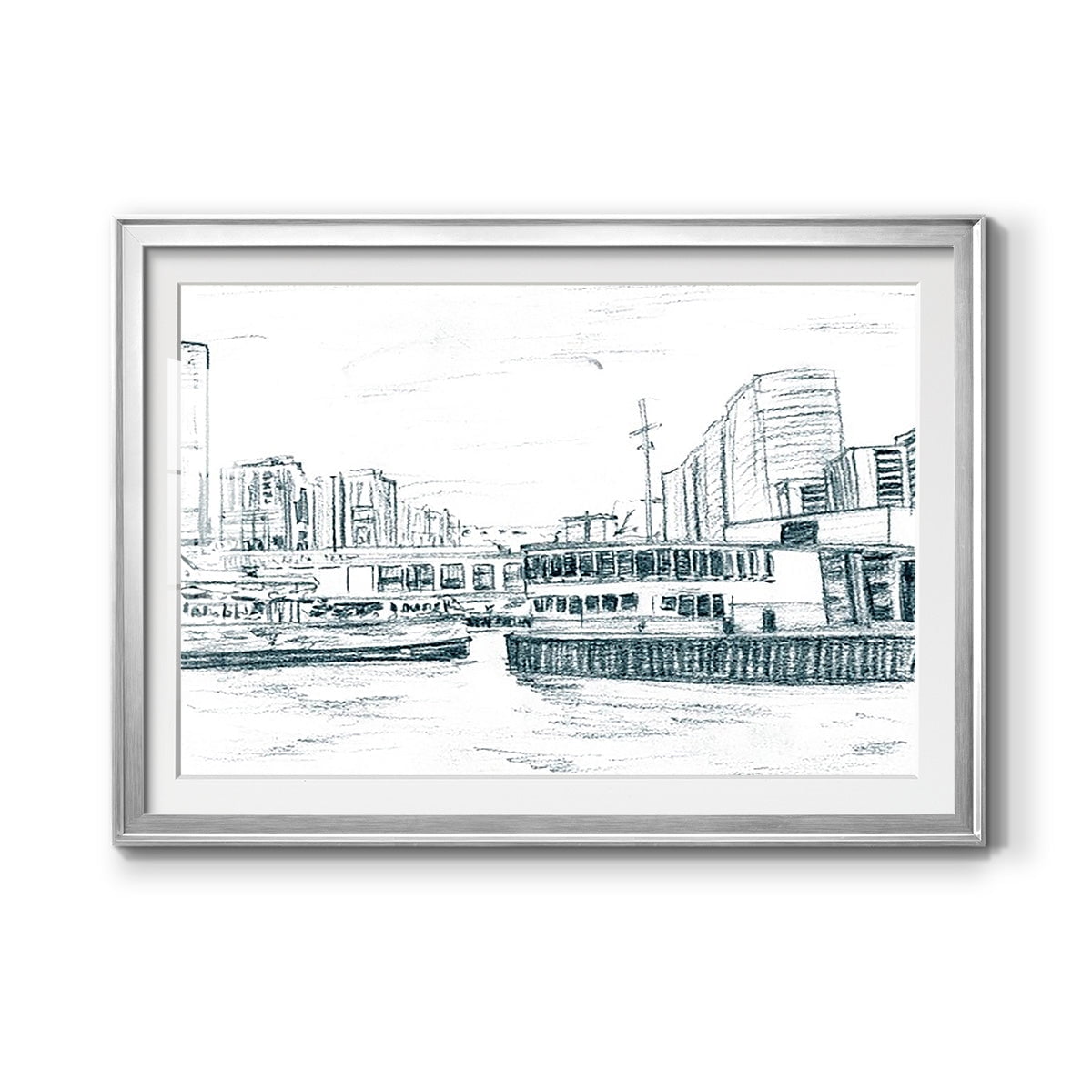 Ferryboats III Premium Framed Print - Ready to Hang