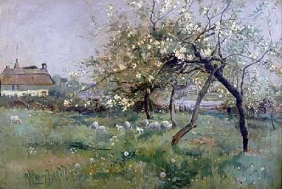 Ferryhouse On The Ouse Hollywell Hants Canvas Art - T Hodgson Liddell (24 x 36)