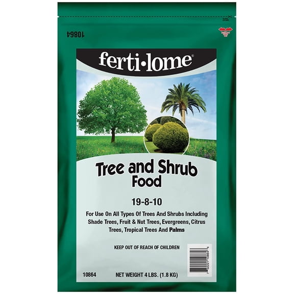 Ferti-Lome Tree and Shrub Food 19-8-10 Synthetic Fertilizer, 4 lb with Nutrient-Rich Formula