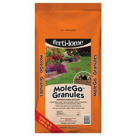 Fertilome MoleGo Mole Granule Bait - Covers 5,000 Sq Ft, 10 oz Bag — Residential Use, Standard Application