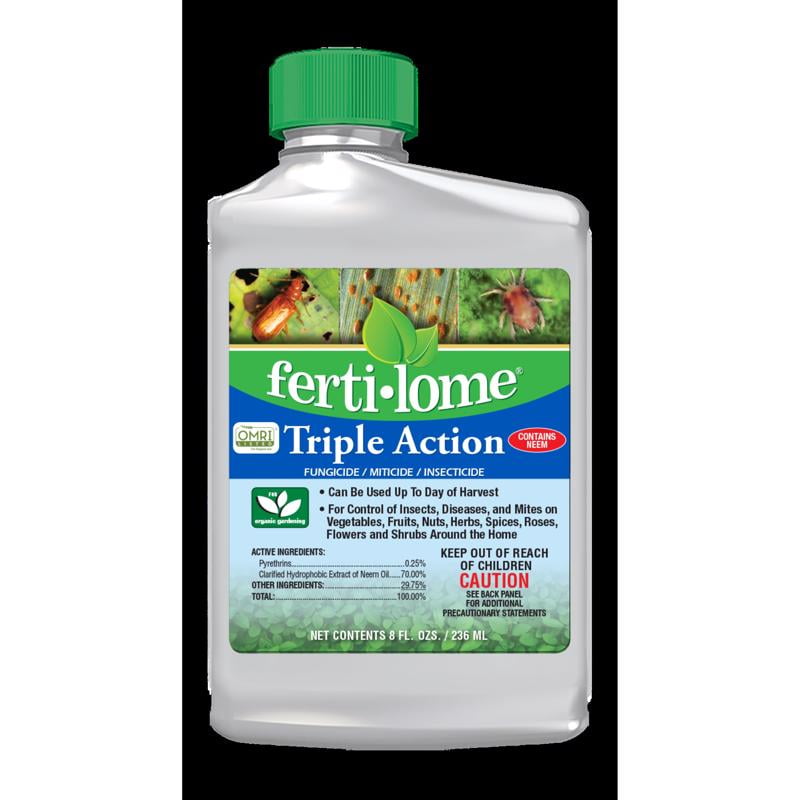 Ferti-Lome Triple Action Liquid Concentrate Insect, Disease & Mite Control 8 oz