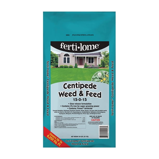 Fertilome (10926) Lawn Care Fertilizer with Weed Control - Centipede ...