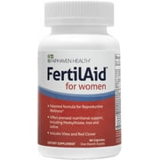FertilAid for Women - Fertility Supplement & Natural Vitamin with Vitex to Support Female Cycle Regularity and Ovulation, Womens Prenatal Multivitamin with Methylfolate 90 Capsules