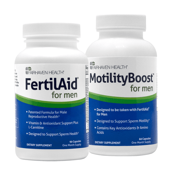 FertilAid for Men and MotilityBoost Combo (1 Month Supply) Fertility Supplements