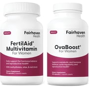 FertilAid for Women and Ovaboost Combo 1 Month Supply Fertility Supplements