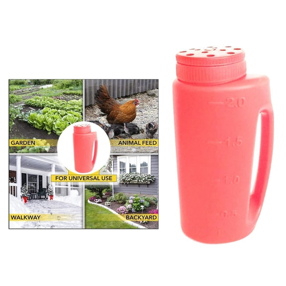 Fertiliser Salt 2L Hand Held Spreader Adjustable Hole Size for Seed