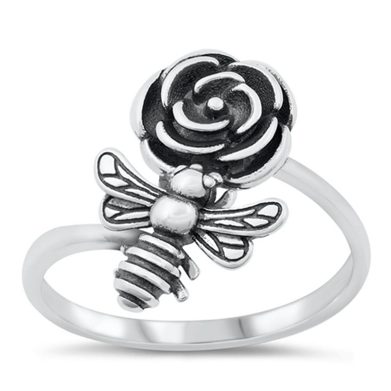 Flower and bee ring deals