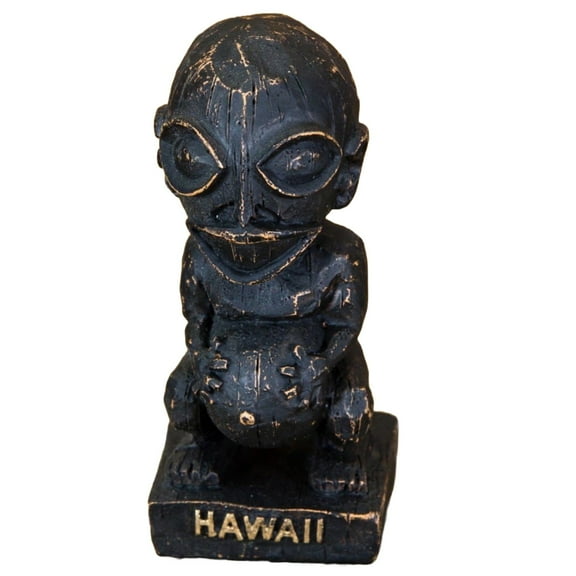 KC Hawaii Fertility Tiki God Statue  Hapa Wood Figurine 3 Inch