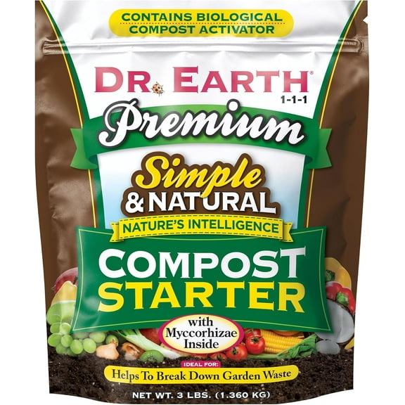 Fertilizer DR. Earth Premium Compost Starter with MYCCORHIZAE 1-1-1 3lb