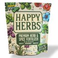 thumbnail image 1 of Fertilizer for Herbs Happy Herb Organic Fertilizer – Premium Plant Food for Basil, Mint, Cilantro, Rosemary, Thyme – Balanced Macro & Micro Nutrients for Thriving Home Gardens – 12 oz (0.34 kg), 1 of 6