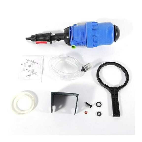 Fertilizer Injector Water Powered Doser, 20-2500 L/H Automatic Drip Irrigation Injector, Liquid Dispenser for Garden, Hose, Livestock - Blue