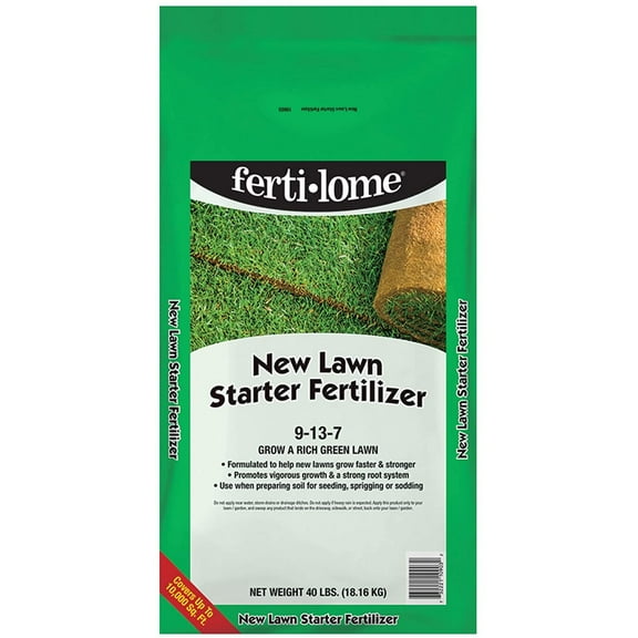 Fertilome 10903 New Lawn Starter Fertilizer 9-13-7 40 lbs.