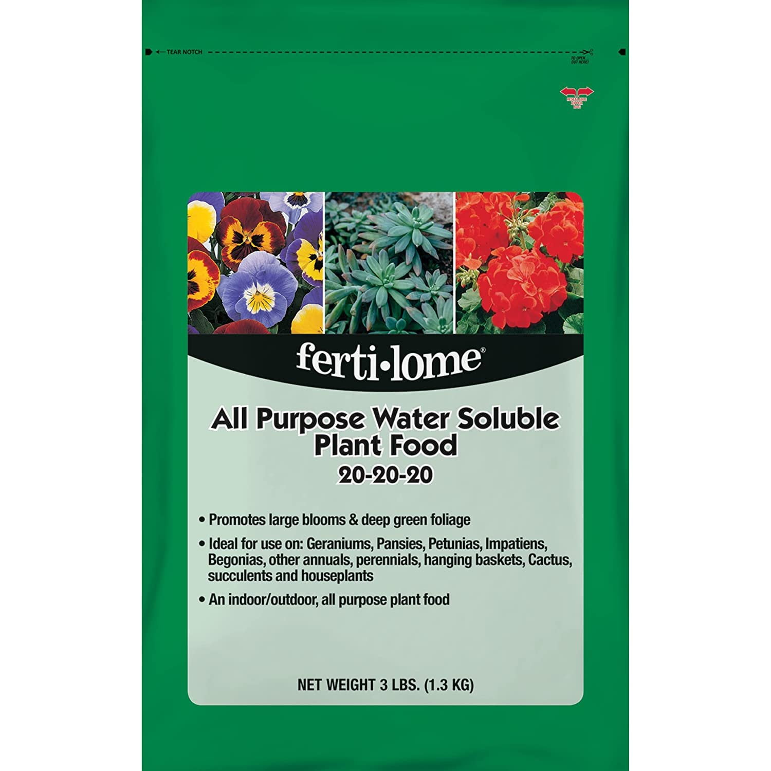 Fertilome 11722 All Purpose Water Soluble Plant Food 20-20-20 3 lb.