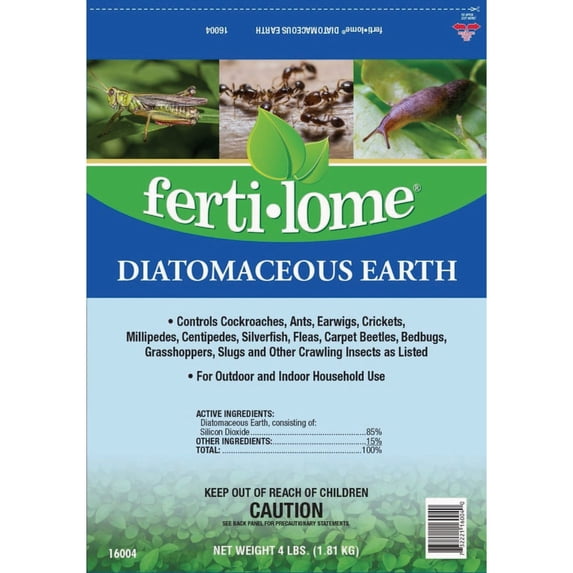 Ferti-lome Diatomaceous Earth Crawling Insect Killer Powder - Insecticide - 4 lbs — Residential Use, Standard Application