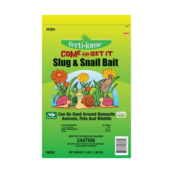Fertilome 16034 Come and Get It, Bug, Slug & Snail Bait, OMRI Listed 3 lb.
