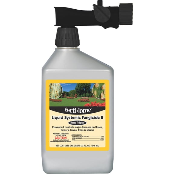 Ferti-Lome Liquid Systemic Fungicide 11380 Ready to Spray Hose End - For Trees/Roses - 32 Oz