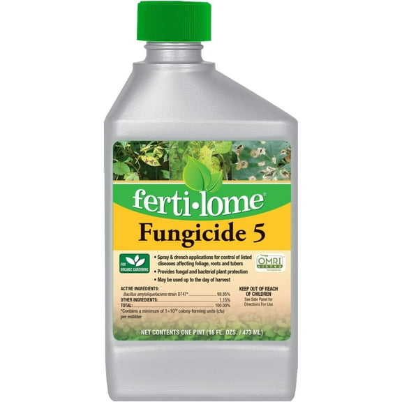 Fertilome (16112) Fungicide 5 Concentrate, Plant Disease and Bacteria Control, OMRI Listed (16 oz.)
