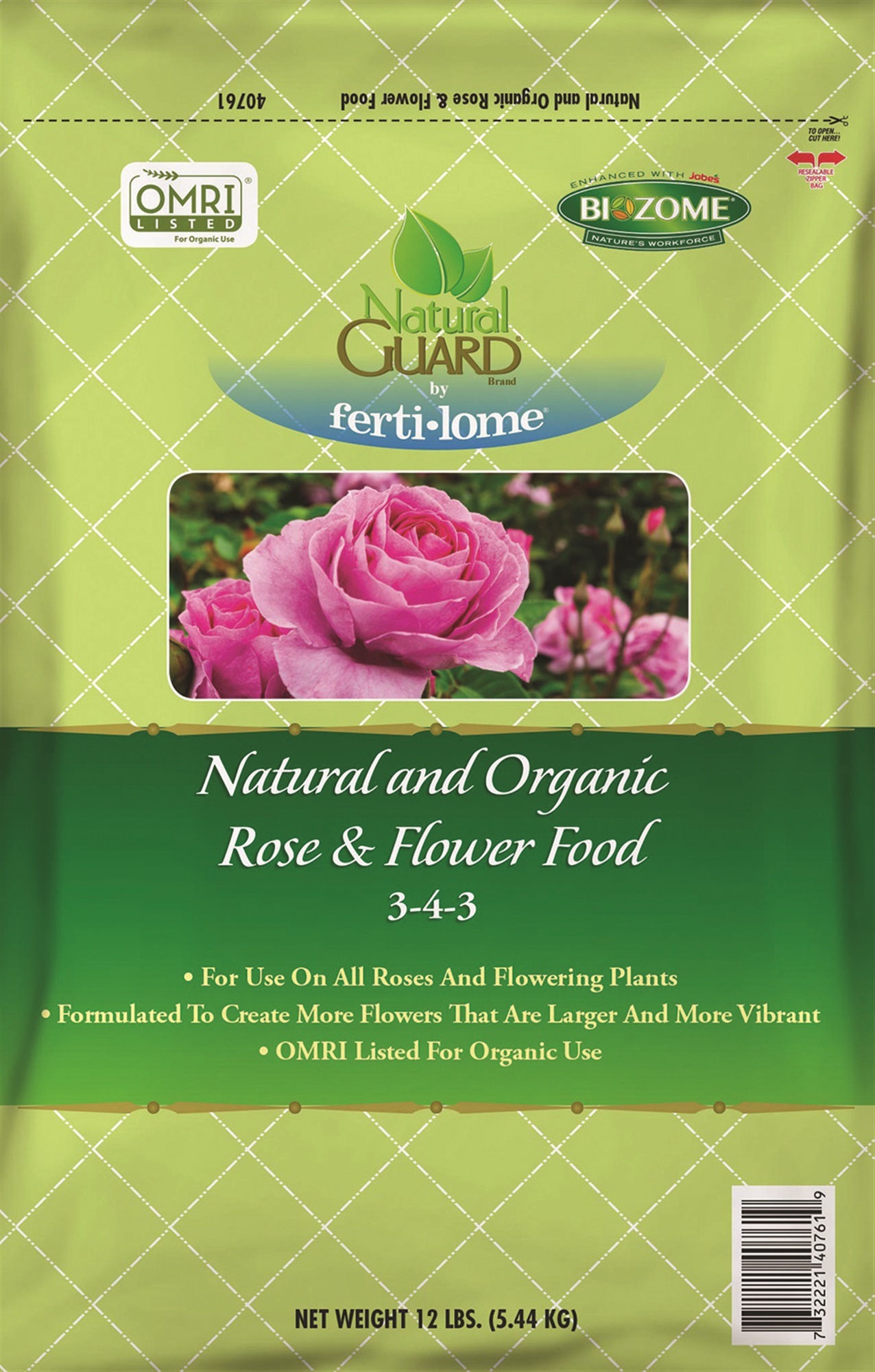 Fertilome Natural Guard Natural and Organic Rose and Flower Food 3-4-3, 12 Lb