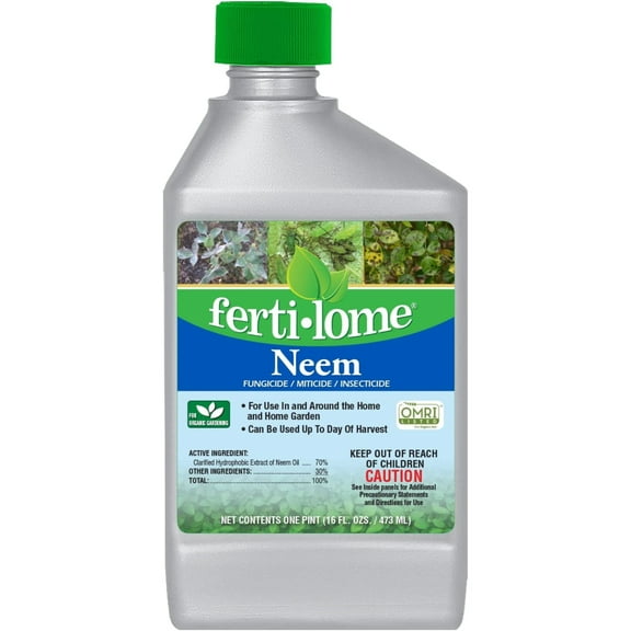 Fertilome (16092) Neem Oil Concentrate Insecticide, Controls Aphids, Spider Mites, Scale and Beetles, OMRI Listed (16 oz)